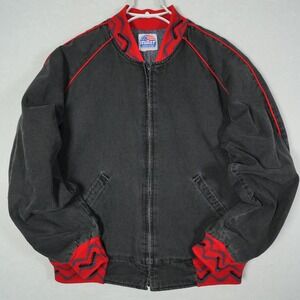 Vintage Miller Outerwear Black Blanket Jacket Southwestern XL USA Made Cowboy 90